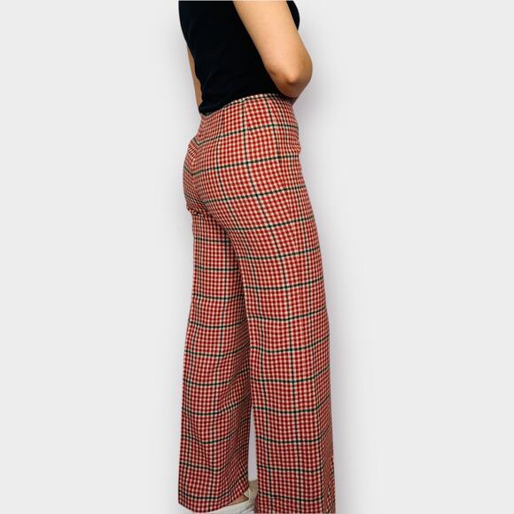 70s Pendleton Wool Red Plaid Pants - Picture 6 of 7